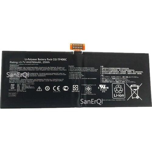 C12-TF400C Tablet Battery for ASUS VivoTab Smart ME400C 1ICP4/83/103-2 3.7V 6760MAH 25WH Battery