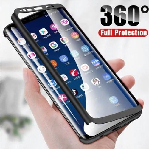 360 Full Protective Case For Samsung Galaxy J3 J5 J7 A3 A5 A7 2017 2016 J4 J6 J8 A6 A8 PIus A9 A7 2018 Note 9 8 With Glass Cover