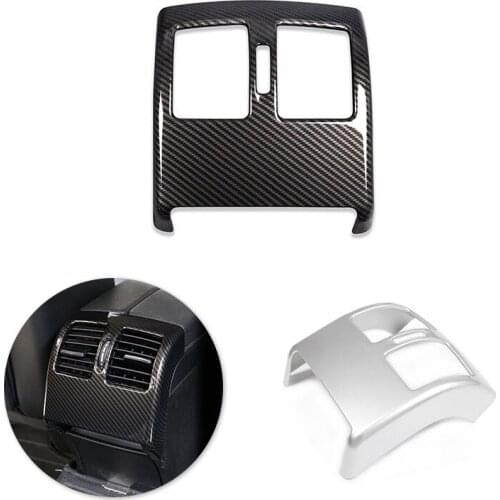 For Mercedes Benz C Class W204 2008 2009 2010 2011 2012 2013 Car Rear Air Condition Air Outlet Vent Carbon Texture Cover Decor
