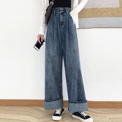Plus size fat sister jeans 2021 new high waist trousers crotch thigh thick wear trousers women jeans blue pants slit jeans