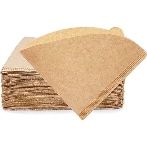 Coffee Filter Papers, 200PCS V-Shaped Disposable Unbleached Filter Papers For V60, Coffee Dripper Cones(2-4 Cups)