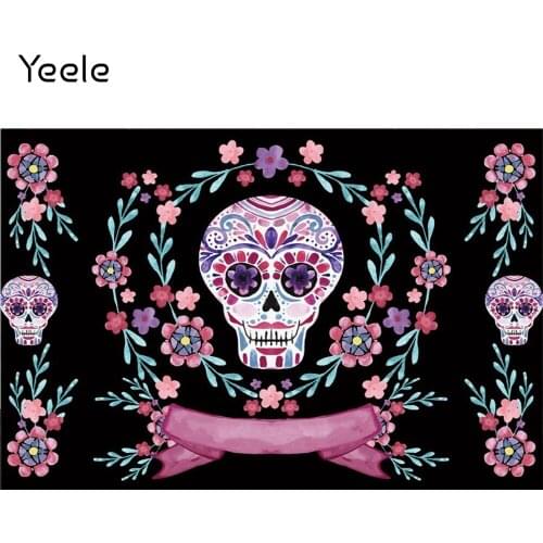 Yeele Day Of The Dead Backdrop Mexican Skull Photography Photocall Background Dress-up Party Fiesta Banner For Photo Studio Prop