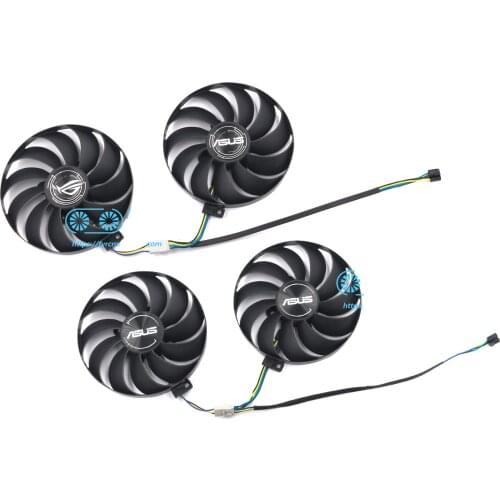 2pcs 95MM T129215SU FDC10U12S9-C PLD10010S12HH GPU Graphics Fan ASUS Radeon RX5700 XT DUAL EVO OC STRIX RX5500XT DUAL RX5600XT
