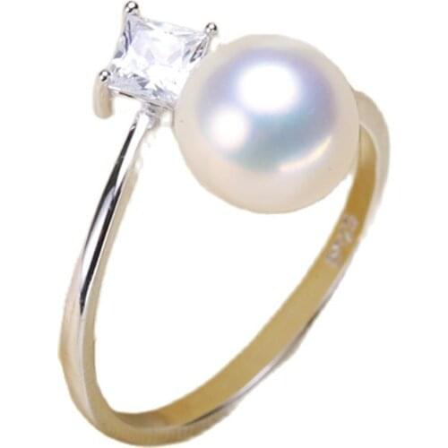 Classic Rings Resizable Design Rings Base 925 Silver Pearl Rings Settings Women DIY Pearl Rings Accessory No Pearl