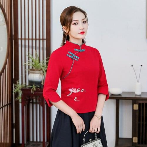 Summer wear national wind modified cotton and linen restore ancient ways of cultivate ones morality sleeve