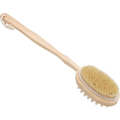Massage Shower Bath Sponge Natural Bristle Spa Scrubber Bath Brush Body Back Cleaning Brush Skin Cuticle Grease Remover