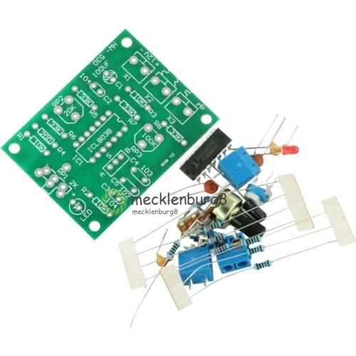 ICL8038 Monolithic Function Signal Generator Module DIY Kit Sine Square Triangles 12 V DC 50-5 kHz