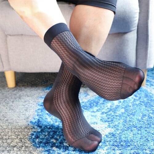 Tube Socks Mens Stocks Business Dress Socks Tube Sheer Socks Exotic Formal Wear Suit Men Wear Sexy Vintage TNT Socks