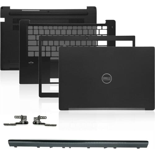 New LCD Back Cover/Front Bezel/Hinges/Hinge Cover/Palmrest/Bottom Case For Dell Latitude E7490 7490 Laptop NO Touch Black