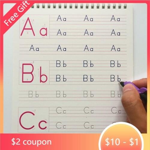 2020 New Childrens English Alphabet Groove Calligraphy Montessori Baby Educational Toys English Childrens World Book Kids Gift