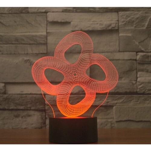 Touch Table Lamp 7 Colors Changing Desk Lamp 3D Lamp LED Night Light Stereoscopic Illumination no harm to your eyes Acrylic