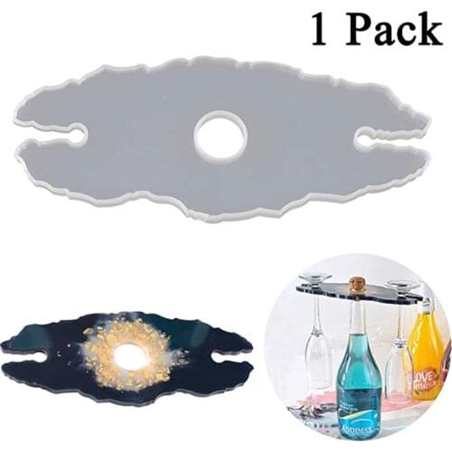 Cheerbows Silicone Mold For Wine Glasses Holder Casting Molds DIY Resin Crafts Tray Storage Hanger Home Party Dining Decoration