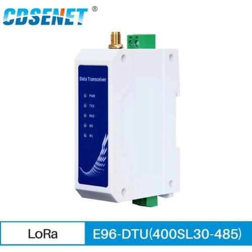 Super LoRa DIN Rail DTU 433MHz 470MHz AC power supply 85-265V 30dbm SX1262 E96-DTU(400SL30-485) Wireless Transceiver Receiver