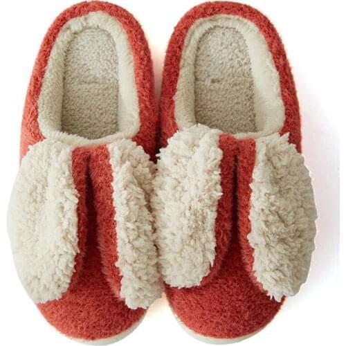 The New Autumn Winter Warmth Ladies Cotton Shoes Home Bedroom Sofa Floor Comfortable Non-Slip Soft Cute Plush Female Slippers