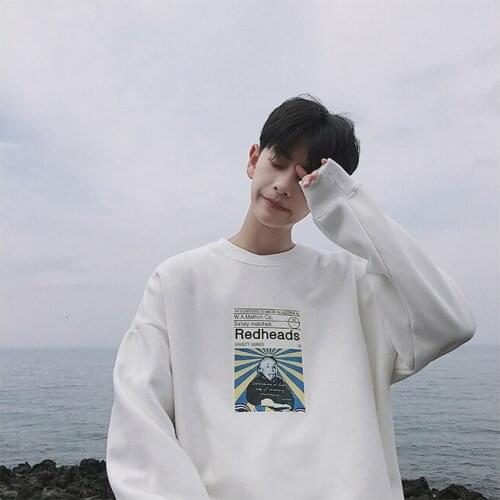 2021 Japanese Streerwear Hip Hop Hoodie Autumn Men Grey Hoodies Funny Print Man Sweatshirts Harajuku Pullover