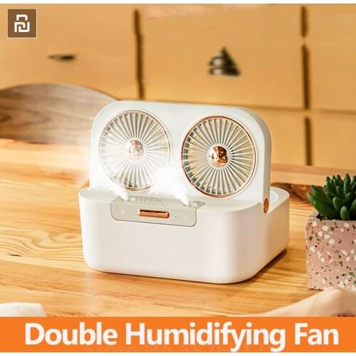 Youpin Double Spray Humidifying Fan Mini USB Air conditioner Desktop Home office Portable Cooling Fan