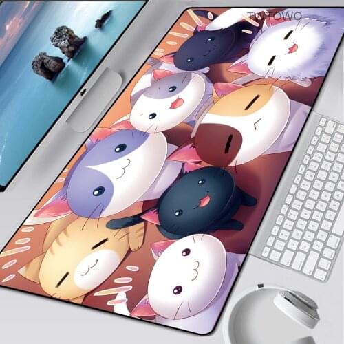 XXL Mouse Pad Cat Gaming Anti-Slip Laptop PC Mice Pad Mat Lion Mousepad Rubber Cute Desk Keyboard Mouse Mat Computer Accessories