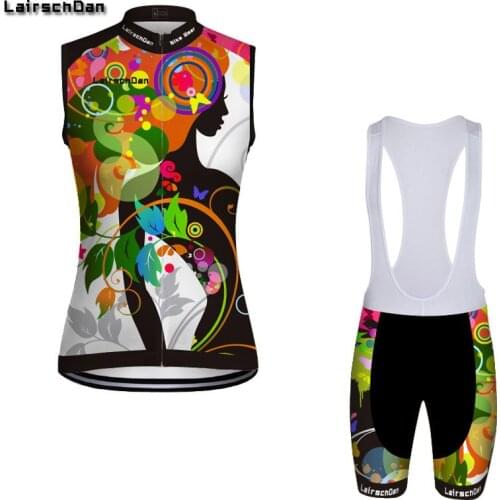 LairschDan tricota ciclismo mujer women sleeveless cycling clothing cyclist uniform bicycle clothes female bike vest jersey sets