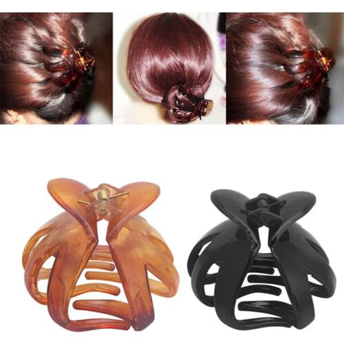 Women Octopus Claw Hair Clip Hairpin Accessory Heart Shape Handle Curved Design