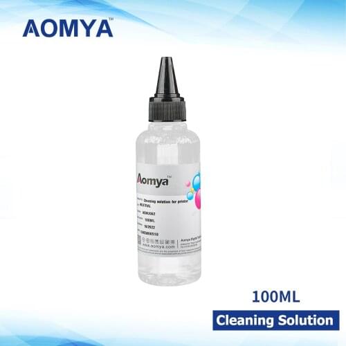 100ml Aomya Printer Cleaning Liquid/Cleaning Solution For Pigment Dye Ink Compatible For HP Inkjet Printers Non OEM