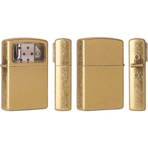 Zorro New Personality Transparent Design Brass Retro Kerosene Grinding Wheel Lighter Windproof and Waterproof Original Copper