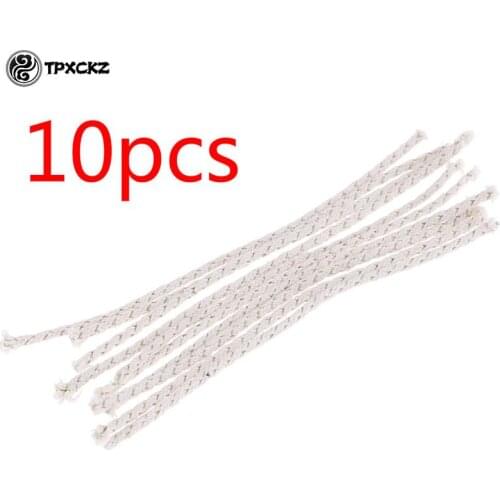 10pc Oil Lighter Accessory Replacement Petrol Lighter Fire Starter Bulk Copper Wire Lighter Cotton Core Wick Kerosene Smoke Tool