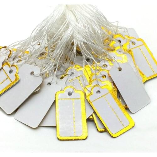 1000PCS Rush Special Offer Paper Joyero Organizador Jewelry Organizer String Label Tie Price Tags Jewelry Display 22x10mm