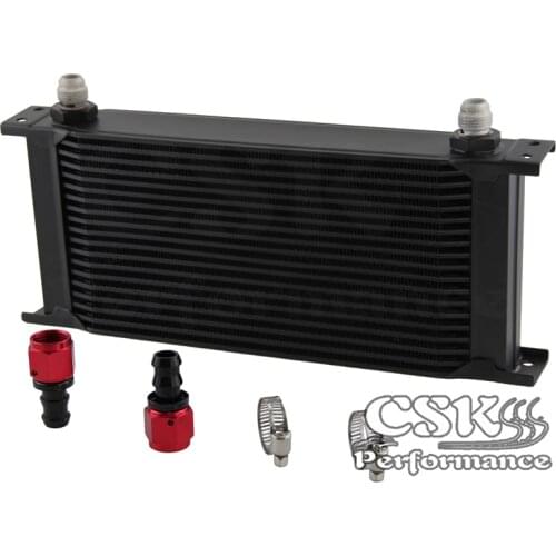 2" ALUMINIUM 8AN OIL COOLER - 19 ROW ENGINE OIL COOLER + AN8 FITTING / HOSE END