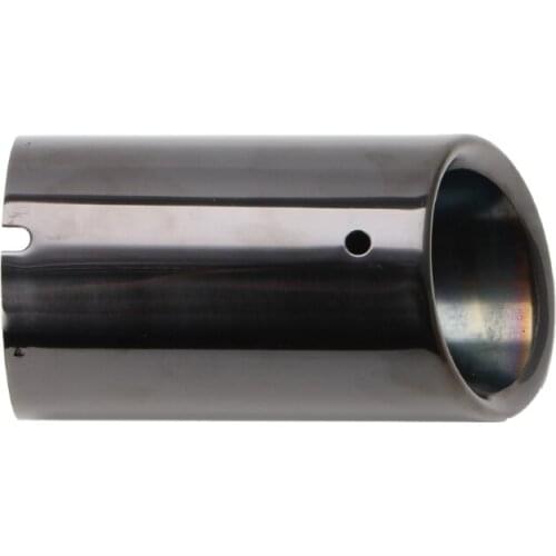 2x Black Car Stainless Steel Exhaust Tip Muffler Pipe Cover Trim For Audi A4 Q5