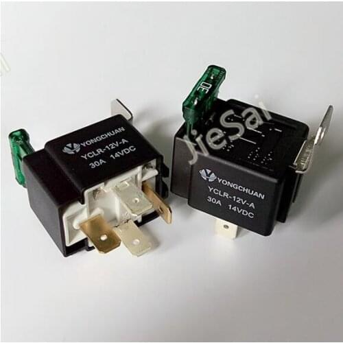 4 Pin 30A 12VDC 24VDC Auto Car Relay Automotive Fuse Relay And Socket With Wire For Car Modification