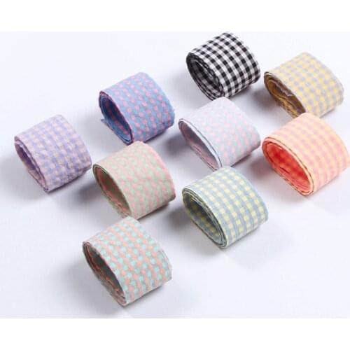 5 yards lattice satin ribbon for DIY Craft Bow-knot Gift Bouquet Wrapping Curtain Clothing Decoration Accessories