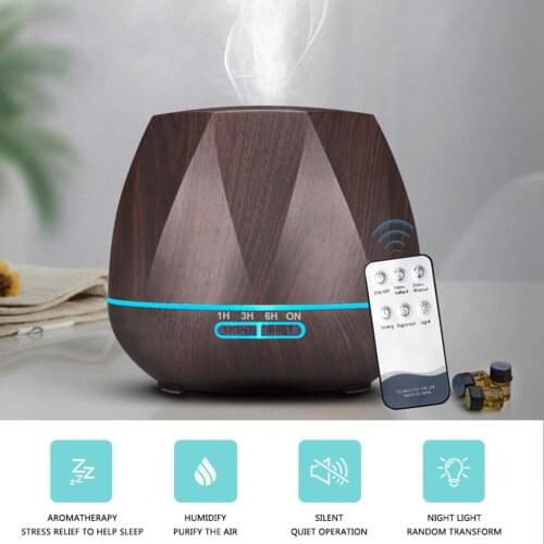 7 Colors Changing Led Light Remote Control Air Humidifier Aroma Essential Oil Diffuser for Home Yoga Office Spa Aroma Diffuser