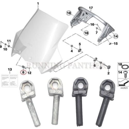 Motorcycle accessories Windshield Windscreen Mounting Fixed Bolt Screw For BMW R1200GS ADV 2004-2012