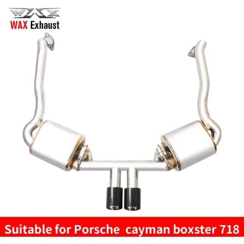 Car exhaust for Porsche cayman boxster 718 exhaust with muffler