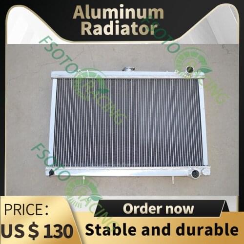52MM Aluminum Radiator for NISSAN SKYLINE S13 CA18 R32 RB20