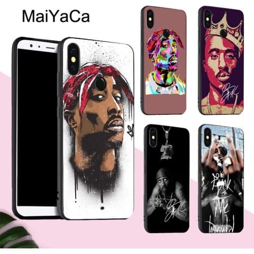 MaiYaCa 2pac Tupac Shakur Rapper Case For POCO X3 F2 Pro Case For Redmi Note 8 Pro 8T 7 9 9S 9A 9C For Mi Note 10 Lite A3