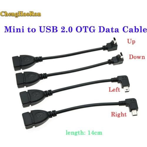 ChengHaoRan 14 cm Portable USB 2.0 Female to Mini usb Male Converter OTG Adapter Cable For Samsung HTC Smart Phone New Arrivals