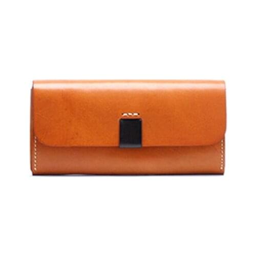 Genuine Leather Cow Skin Handmade Long Purse For Women