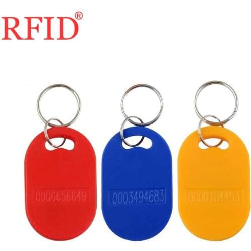 ID 125khz EM4100 TK4100 Read Only Ellipse Waterproof Keyfob Key Fob RFID EM Tag Token Proximity Chip Access Control Card 100pcs