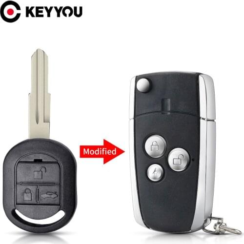 KEYYOU Modified 3 Buttons Fold Remote Key Shell Case Cover For Chevrolet lachetti For Buick 2003-2005 Excelle HRV