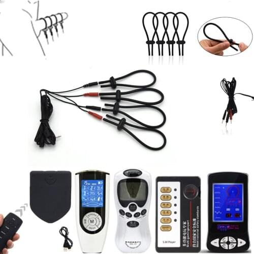 Electro Shock Penis Ring Electrical Stimulation Physiotherapy Cock Ring Penis Extender Enlargement Masturbator Sex Toys For Men