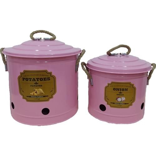 Feronya Potato Onion Bucket 2 Li Straw Corded