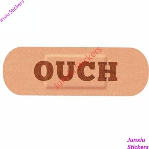 Creative Car Decal for Dents and Scratches Ouch Car Sticking Plaster Funny Camper Auto Scratch-Proof Exterior Decor PVC15x5cm