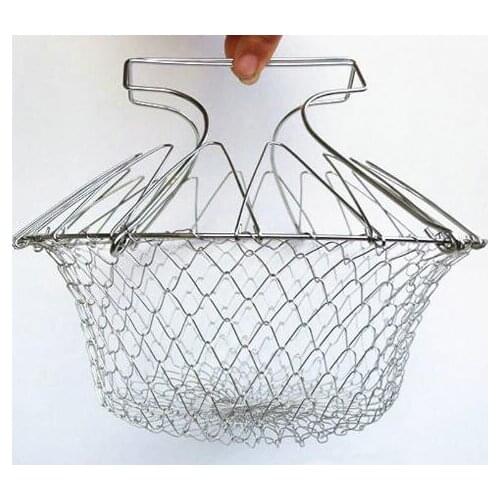 Kitchen Washing Tools Stretchable Chef Basket For Vegetables Hold Fruits Fry Foods