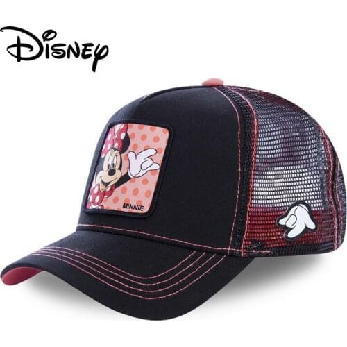 Disney MINNIE Net Hat Summer Baseball Cap Women Men Mesh Trucker Snapback Cartoon Dropshipping