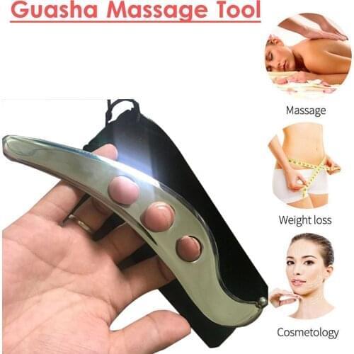 304 Stainless Steel Gua Sha Guasha Massager Tool Scraper Physical Therapy Loose Muscle Meridian Massage Machine SPA Board Tool