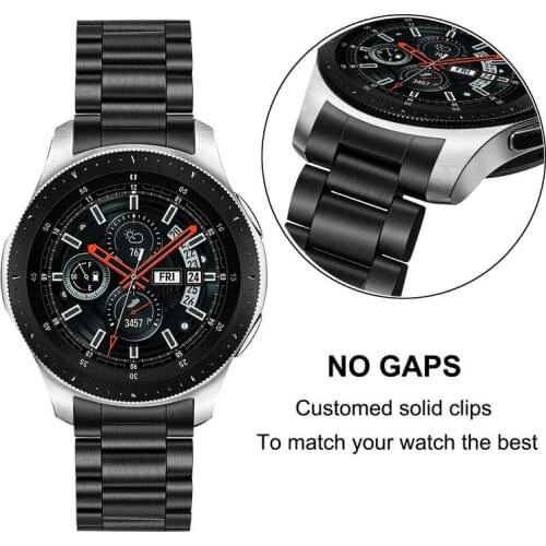 Zero Gap Stainless Steel Watchband for Samsung Galaxy Watch 46mm SM-R800 Gear S3 Replacement Strap Wrist Band Bracelet