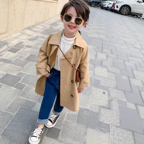 New autumn childrens clothing girls parent-child windbreaker girls baby childrens autumn coat jacket