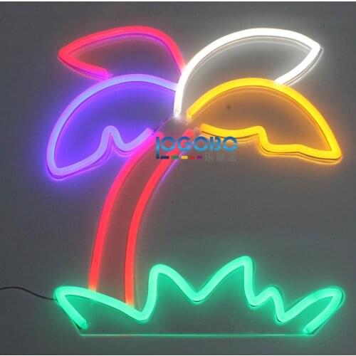 New Palm Tree LED Neon Light Shop Home Bar Office Room Wall Hanging Decorative Green White Fashion Neon Sign Lamp Glow up Signs