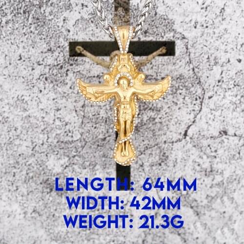 Boutique Easter Jesus Cross Christian Catholic Stainless Steel Unisex Pendant Amulet Faith Party Birthday Gift Wholesale
